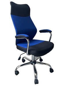 Кресло компьютерное C168 черный/синий в Пскове