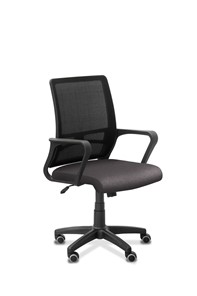 Офисное кресло для сотрудника Акцент, сетка YM/ткань Bahama / черная/серая в Пскове