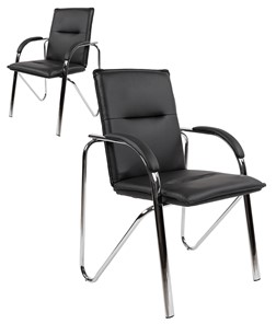 Кресло CHAIRMAN 851 экокожа черная (2 шт. в комплекте) в Пскове