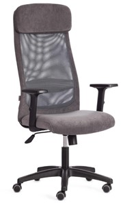 Компьютерное кресло PROFIT PLT флок/ткань, серый, 29/W-12, арт.20537 в Пскове