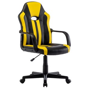 Офисное кресло RABIX "Stripe GM-202", экокожа, черное/желтое, 532510 в Пскове