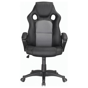 Кресло компьютерное Brabix Rider Plus EX-544 КОМФОРТ (экокожа, черное/серое) 531582 в Пскове
