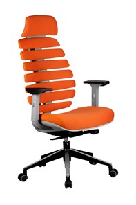 Компьютерное кресло Riva Chair SHARK (Оранжевый/серый) в Пскове