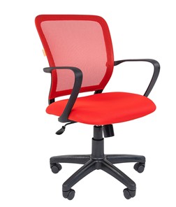 Офисное кресло CHAIRMAN 698 black TW-69, ткань, цвет красный в Пскове