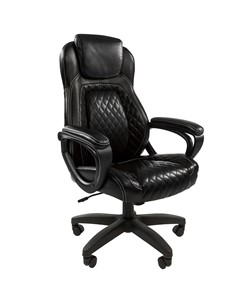 Кресло компьютерное CHAIRMAN 432, экокожа, цвет черный в Пскове