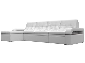 Угловой раскладной диван Лига-035 Лонг, Белый (Экокожа) в Пскове