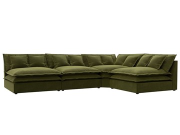 Угловой диван Лига-040, Зеленый (микровельвет) в Пскове