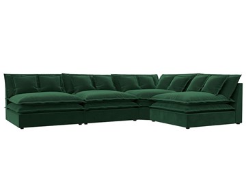 Угловой диван Лига-040, Зеленый (велюр) в Пскове