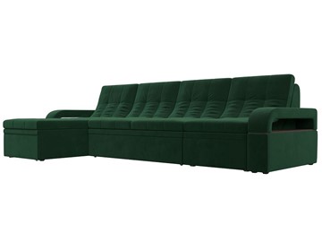 Угловой диван Лига-035 Лонг, Зеленый (Велюр) в Пскове