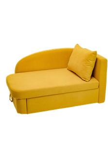 Мягкий диван правый Тедди желтый в Пскове