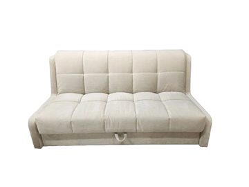 Прямой диван Аккордеон-Кровать 1,55 с каретной утяжкой, клетка (НПБ) в Пскове