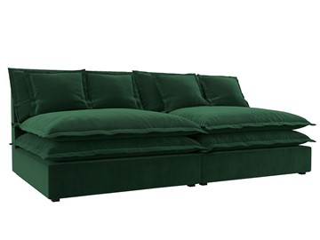 Прямой диван Лига-040, Зеленый (Велюр) в Пскове