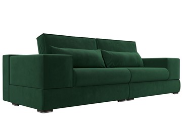 Прямой диван Лига-037, Зеленый (велюр) в Пскове