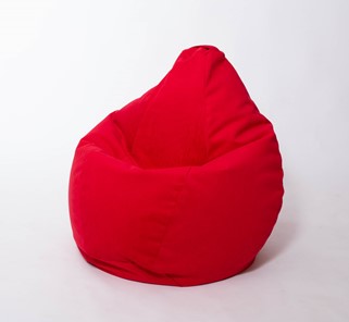 Кресло-мешок Груша большое, велюр однотон, красное в Пскове