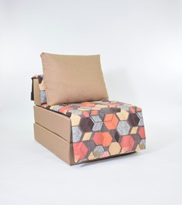 Бескаркасное кресло-кровать Харви, песочный-геометрия браун в Пскове