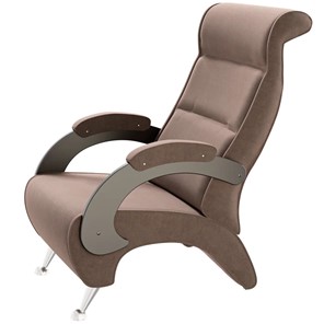 Кресло Деметрио 9Д (каркас венге, м/э коричневый) в Пскове