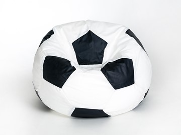 Кресло-мешок Мяч малый, бело-черный в Пскове