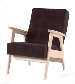 Кресло Ретро (беленый дуб / RS 32 - коричневый) в Пскове