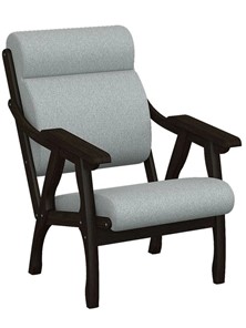 Кресло Вега 10 ткань серый, каркас венге в Пскове