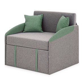 Кресло-кровать Polto серо-коричневый/шалфей (рогожка) в Пскове