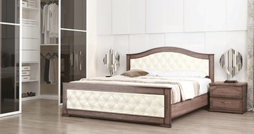 Кровать двуспальная СВ-Стиль Стиль 3, 160х200, кожзам, с основанием в Пскове