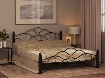 Кровать в спальню Гарда 3, 160х200, черная в Пскове