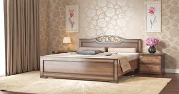 Кровать полутороспальная СВ-Стиль Жасмин 140*200 с основанием в Пскове