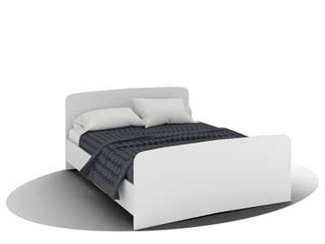 Двуспальная кровать Вега Кр-08 1600 с плоским основанием (Белый древесный) в Пскове