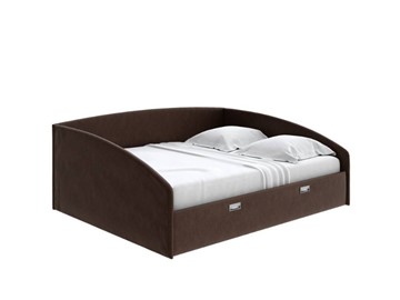 Кровать в спальню Bono 160х200, Рогожка (Levis 37 Шоколад) в Пскове