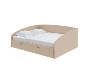 Кровать в спальню Bono 160х200, Рогожка (Savana Camel) в Пскове