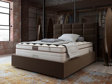 Кровать двуспальная Chocolate Compact/Island M 160х200, Микровелюр (Manhattan Лесной каштан) в Пскове