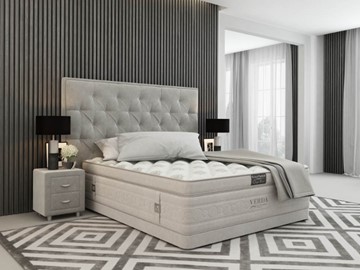 Двуспальная кровать Classic Compact/Basement 180х200, Флок (Велсофт Серый) в Пскове