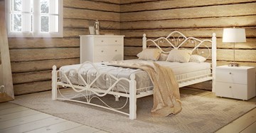 Спальная кровать Венера 1, 1400, белый/белый в Пскове