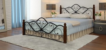 Кровать в спальню Венера 1, 1600, черный/шоколад в Пскове