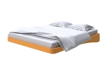 Кровать двуспальная парящая 180х200, Велюр (Scandi Cotton 18 Шафран) в Пскове