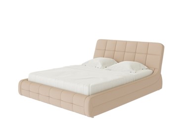 Спальная кровать Corso-6 160х200, Рогожка (Тетра Имбирь) в Пскове