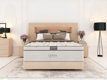 Двуспальная кровать Smart Compact/Podium M 160х200, Флок (Велсофт Бежевый) в Пскове