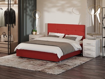 Спальная кровать Proson Neo 160х200, Велюр (Forest 13 Красный) в Пскове