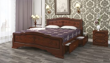 Кровать с выкатными ящиками Карина-6 (Орех) 180х200 в Пскове