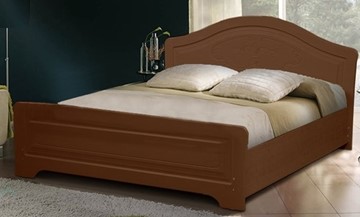 Кровать полутороспальная Ивушка-5 2000х1200 с высоким изножьем, цвет Итальянский орех в Пскове