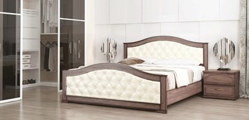 Спальная кровать СВ-Стиль Стиль 1, 160х200, кожзам, с основанием в Пскове