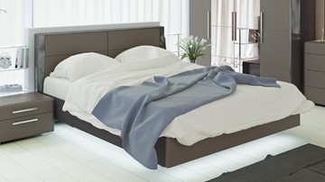 Спальная кровать Наоми 1600, цвет Фон серый, Джут СМ-208.01.01 в Пскове