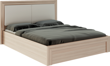 Двуспальная кровать с механизмом Глэдис М32 (Шимо светлый/Белый текстурный) в Пскове