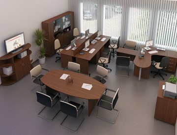 Набор мебели в офис Комфорт №3 (французский орех) в Пскове