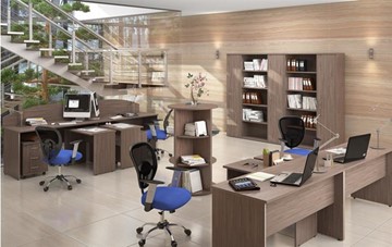 Офисный комплект мебели IMAGO книжные шкафы, 4 рабочих места в Пскове