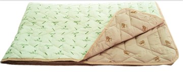 Одеяло «Зима-Лето», ткань: тик, материалы: бамбук/верблюжья шерсть в Пскове