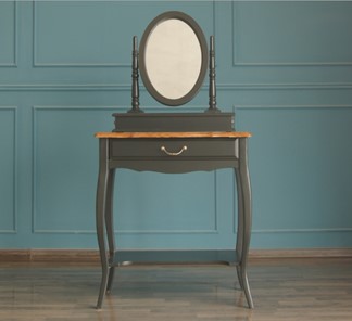 Столик косметический Leontina с зеркалом (ST9321BLK) Черный в Пскове