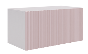 Антресоль двухдверная Зефир 118.01 (белое дерево/пудра розовая (эмаль)) в Пскове