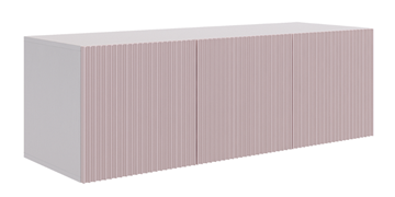 Трехдверная антресоль Зефир 119.01 (белое дерево/пудра розовая (эмаль)) в Пскове