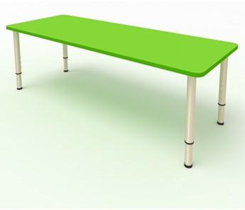 Детский стол 2-местный  (по одну сторону столешн.) СДО-2 (0-3) зеленый (МДФ) в Пскове